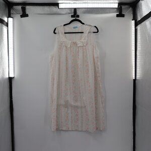 Vintage Cotton Collared Floral Nightgown